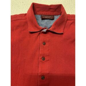 Vintage Early 80's Chaps Ralph Lauren Mens Red Long Sleeve Polo Shirt Sz L Rugby